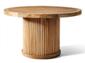 Mesas de jardín Mesa redonda madera 125x125x76 cm Natural - Estilo moderno