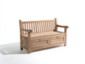 Bancos de jardín Banco de jardín madera maciza 140x65x90 cm Natural con almacenamiento - Estilo clásico