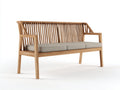 Bancos de jardín 165x62x86 cm - madera maciza marrón - con reposabrazos - estilo moderno
