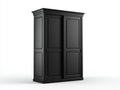 Armarios Armario corredero MDF 120x60x200 cm Negro Almacenamiento dormitorio - Estilo clásico
