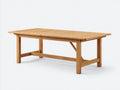 Mesas de jardín 200x90x75 cm - madera maciza marrón - tablero rectangular - estilo clásico