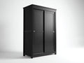 Armarios de puertas correderas 150x60x200 cm - madera de ingeniería negra - almacenamiento para dormitorio - diseño moderno