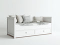 Sofás cama 200x92x84 cm - madera blanca con 2 cajones - estilo nórdico funcional