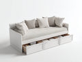 Sofás cama 205x95x90 cm - madera de ingeniería blanco - 3 cajones - estilo moderno